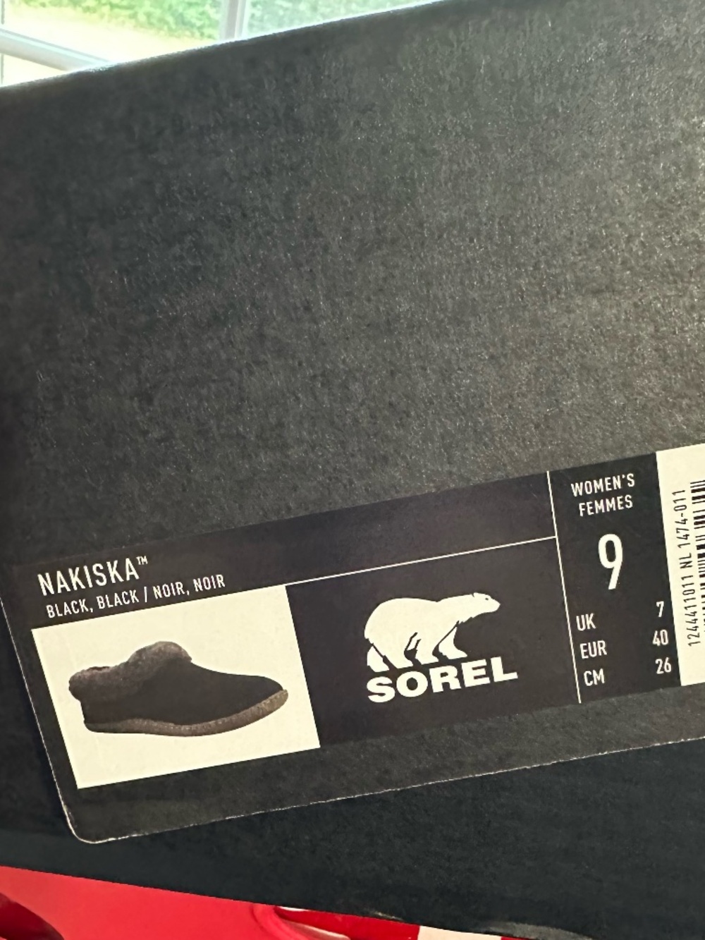 Sorel Nakiska Womens black mule slippers